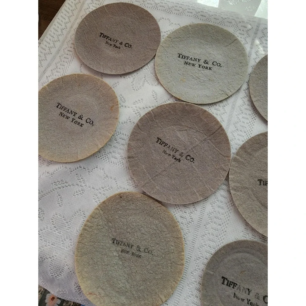 Tiffany & Co Felt Plate Pads Lot Of 10 Protectors 5